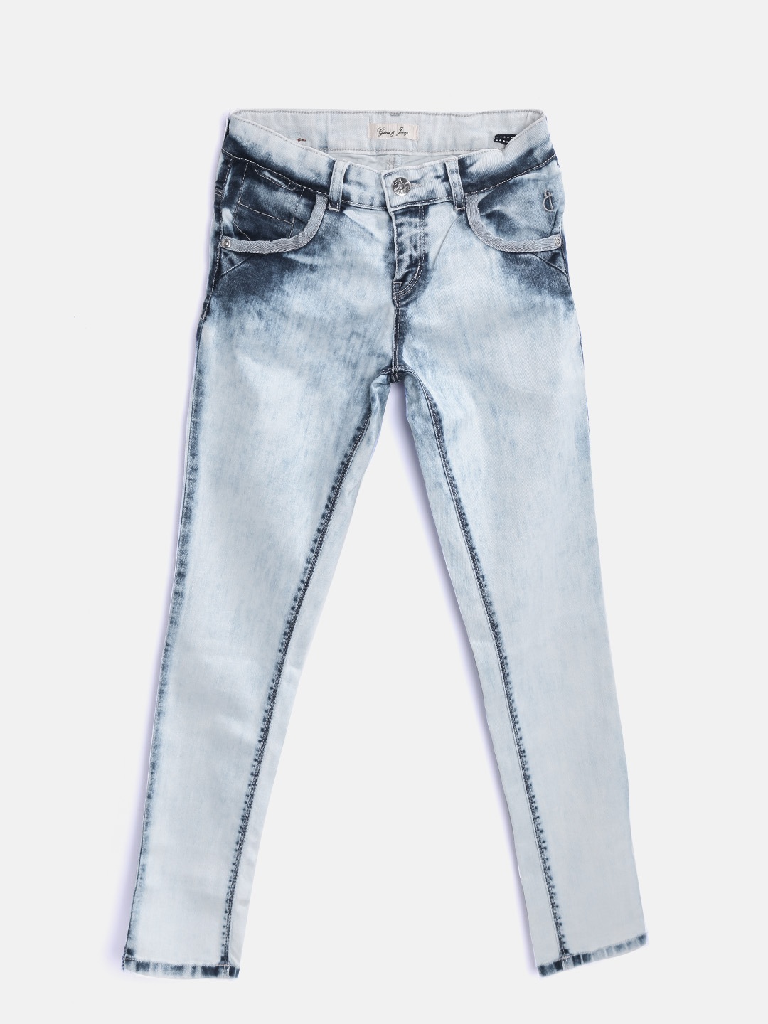

Gini and Jony Girls Blue Regular Fit Mid-Rise Clean Look Jeans