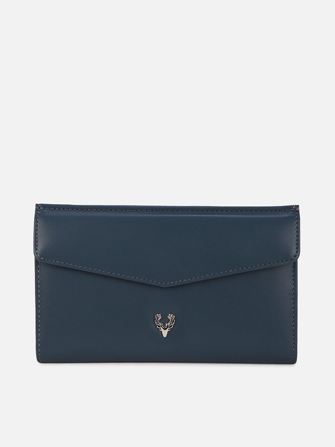 

Allen Solly Women Navy Blue & Gold-Toned PU Two Fold Wallet
