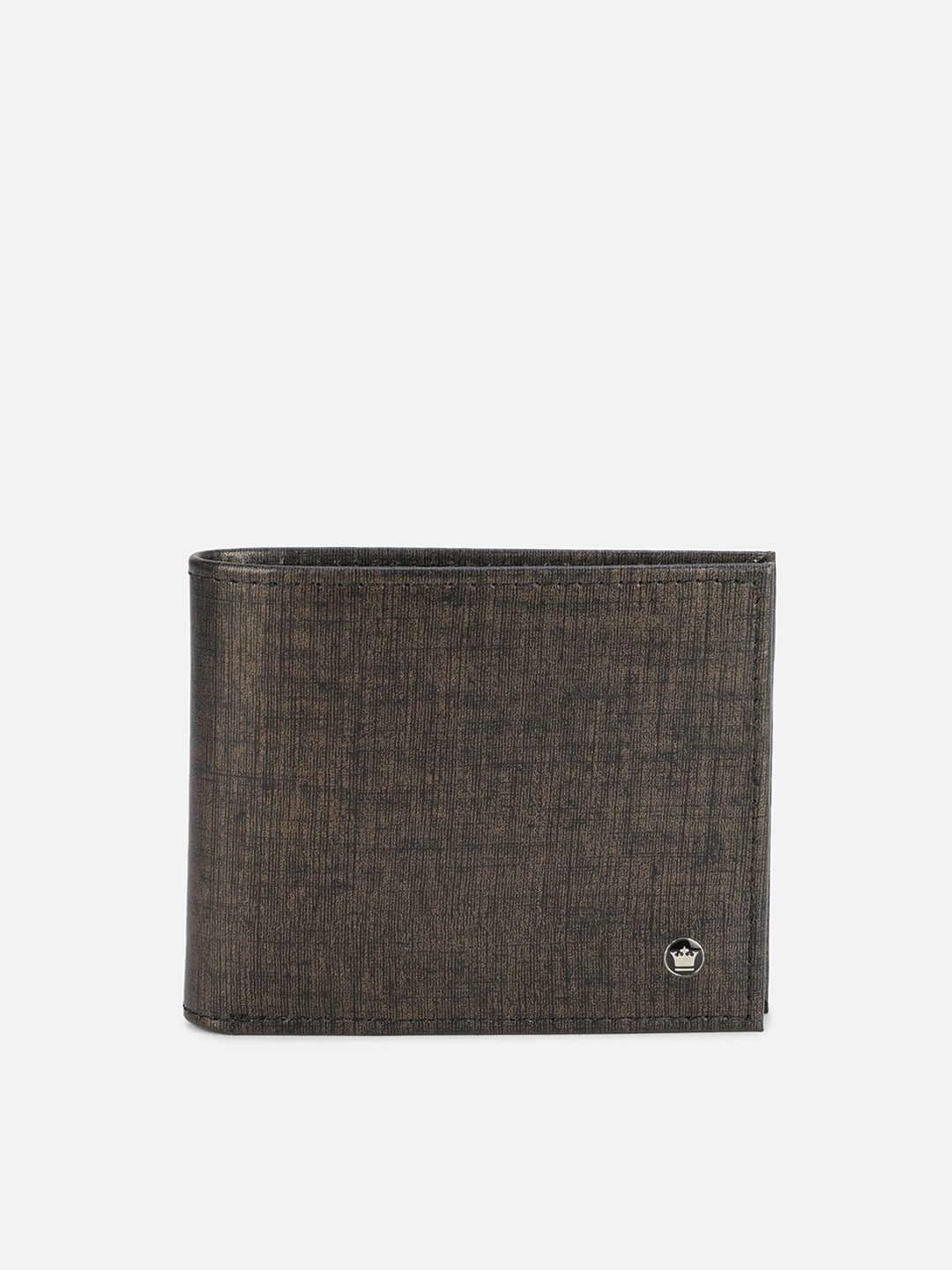 

Louis Philippe Men Brown Textured Leather Two Fold Wallet