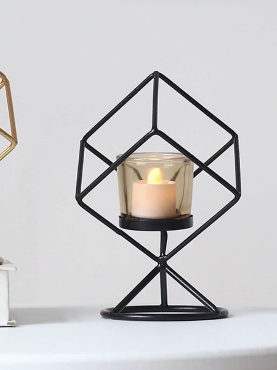 

Nestasia Black Hexagon Candle Holder