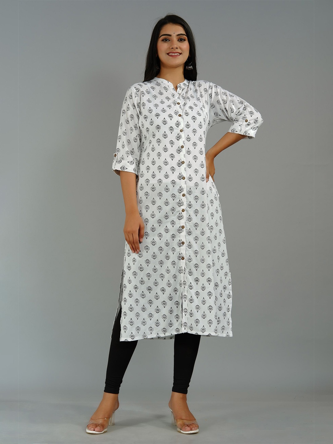 

Tetalee Women White Ethnic Motifs Printed Kurta