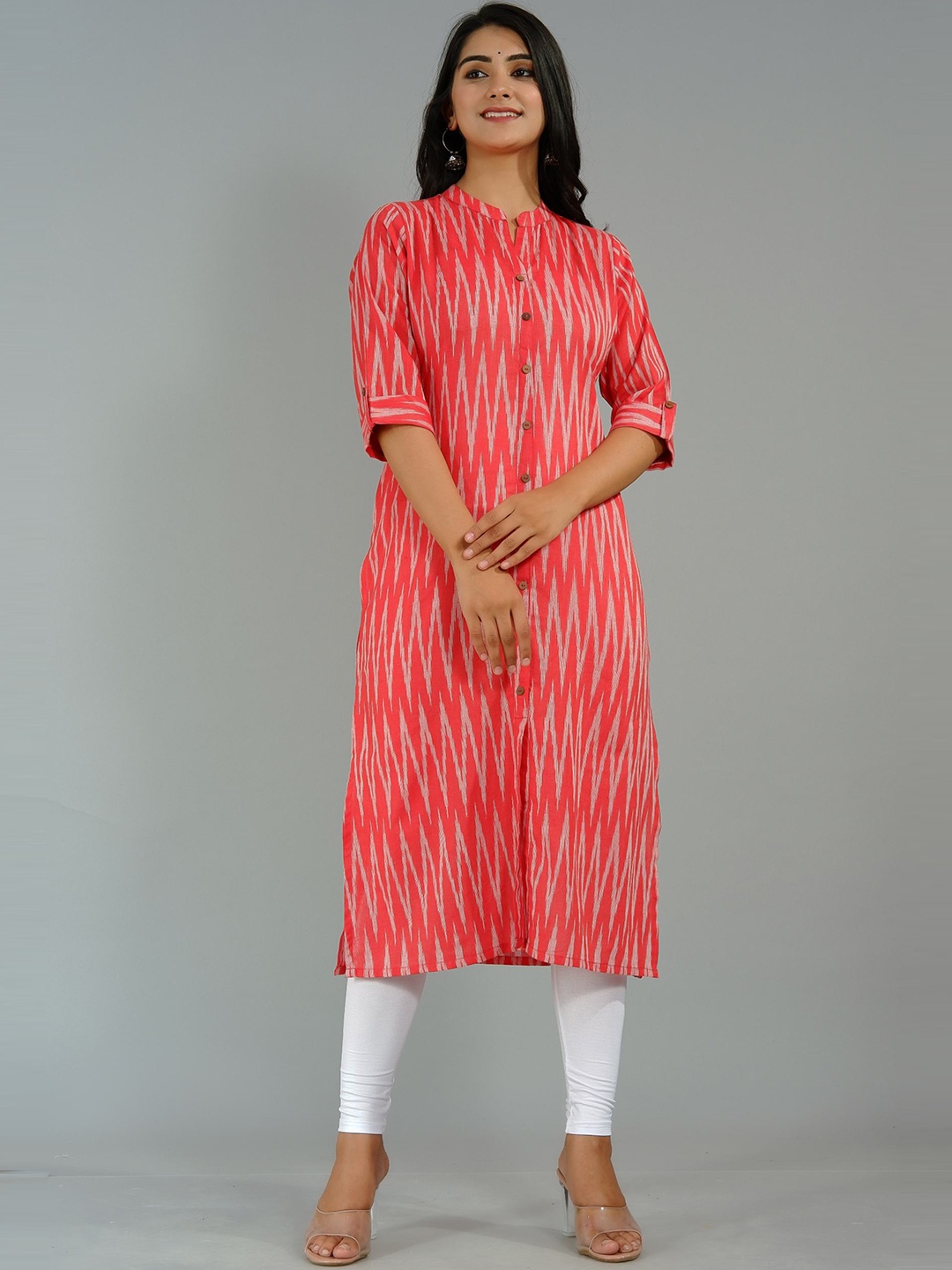 

Tetalee Women Pink Geometric Printed Kurta