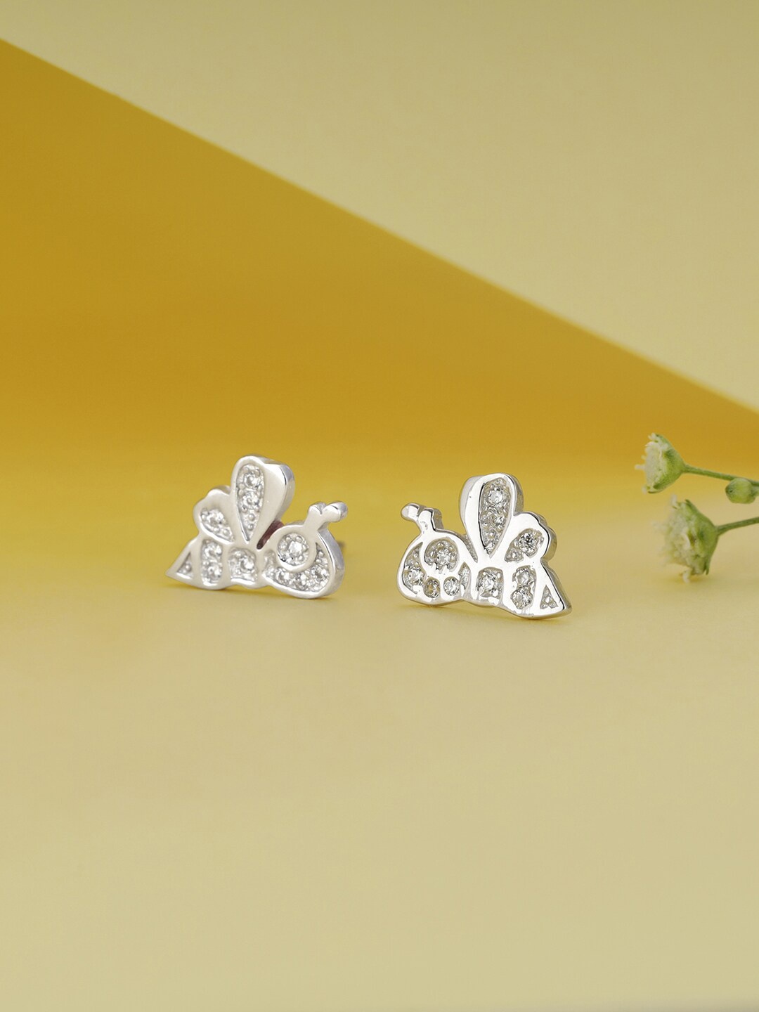 

GIVA Women Silver-Toned Contemporary Studs Earrings
