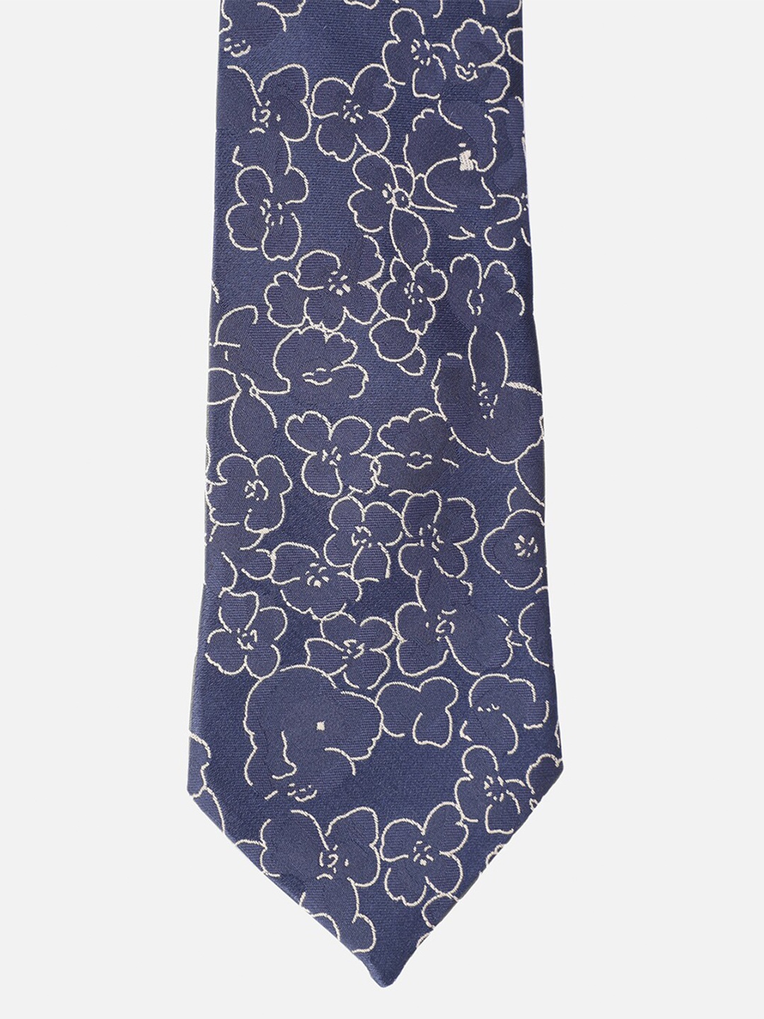 

Louis Philippe Men Blue & White Printed Broad Tie