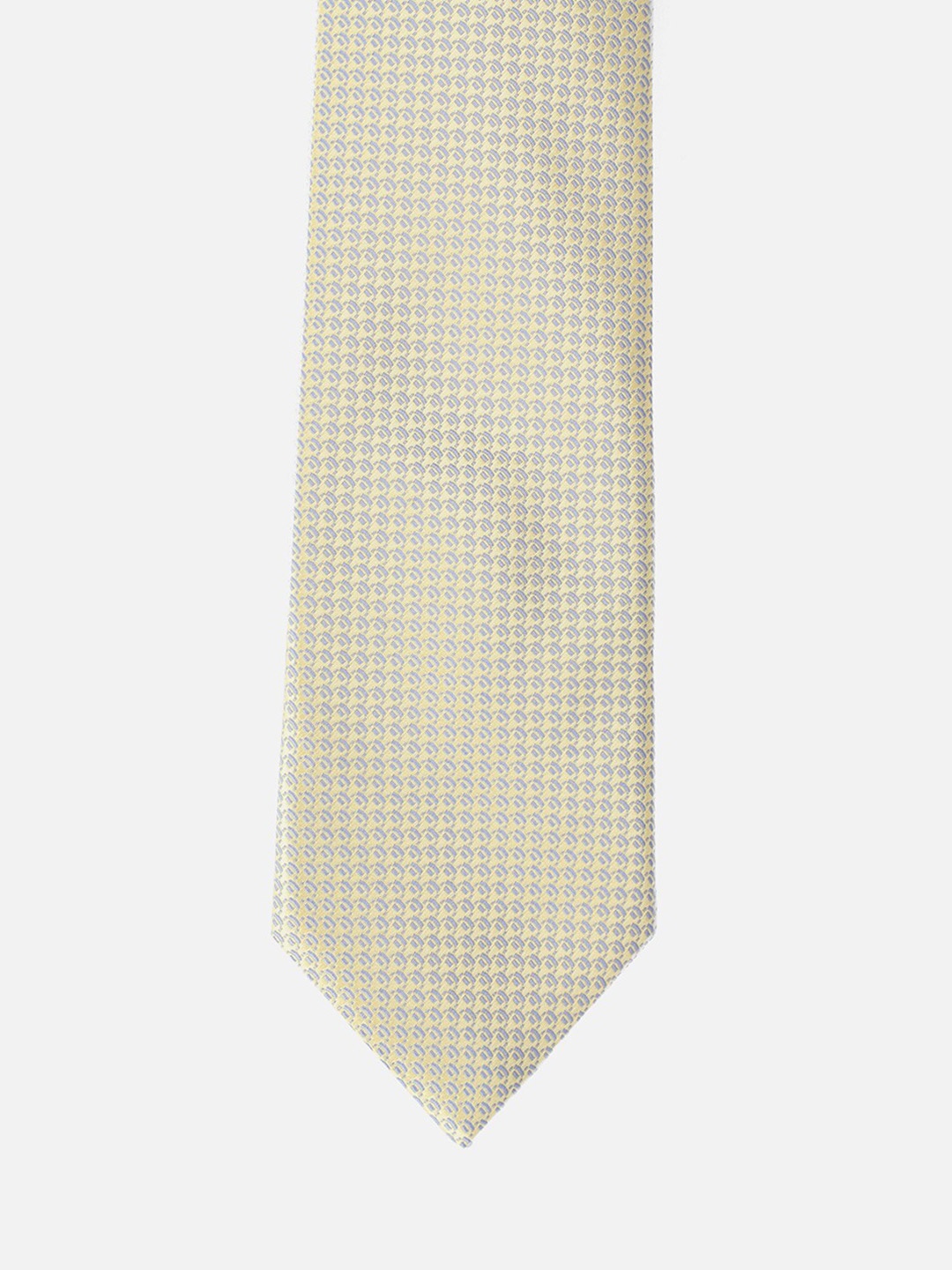 

Louis Philippe Men Beige & Red Checked Broad Tie