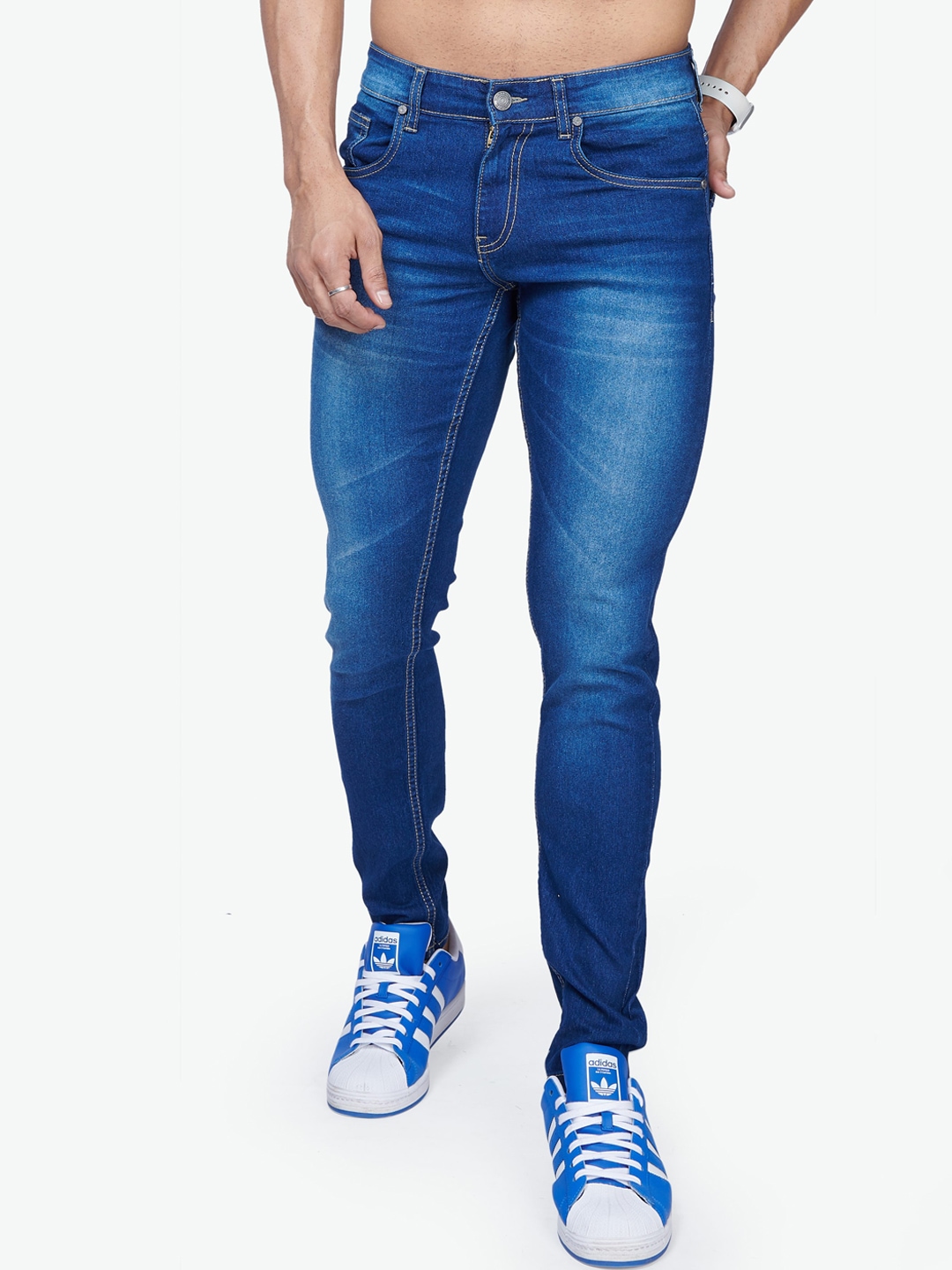 

VASTRADO Men Blue Slim Fit Heavy Fade Stretchable Jeans