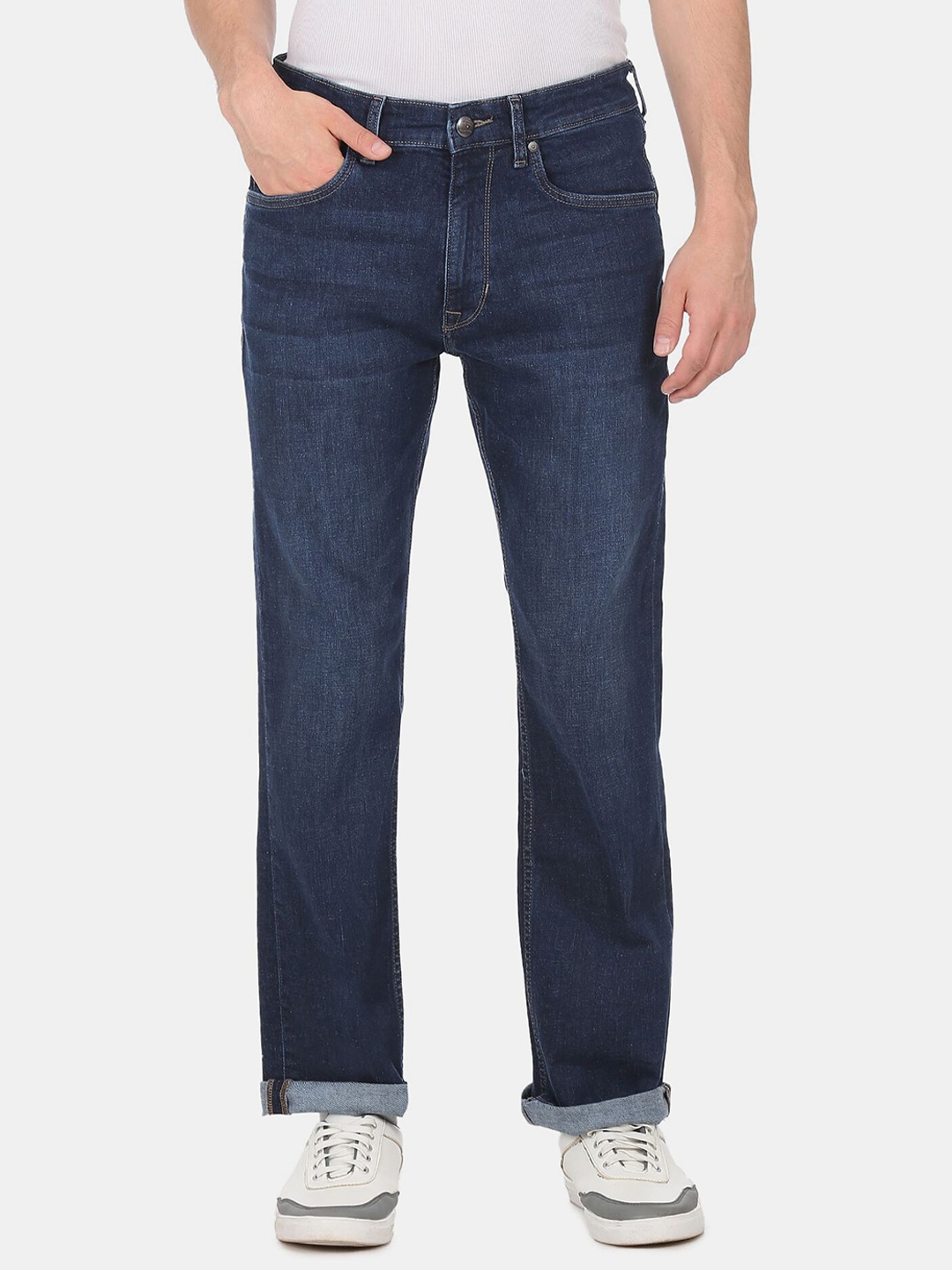 

U S Polo Assn Denim Co Men Blue Solid Cotton Light Fade Jeans