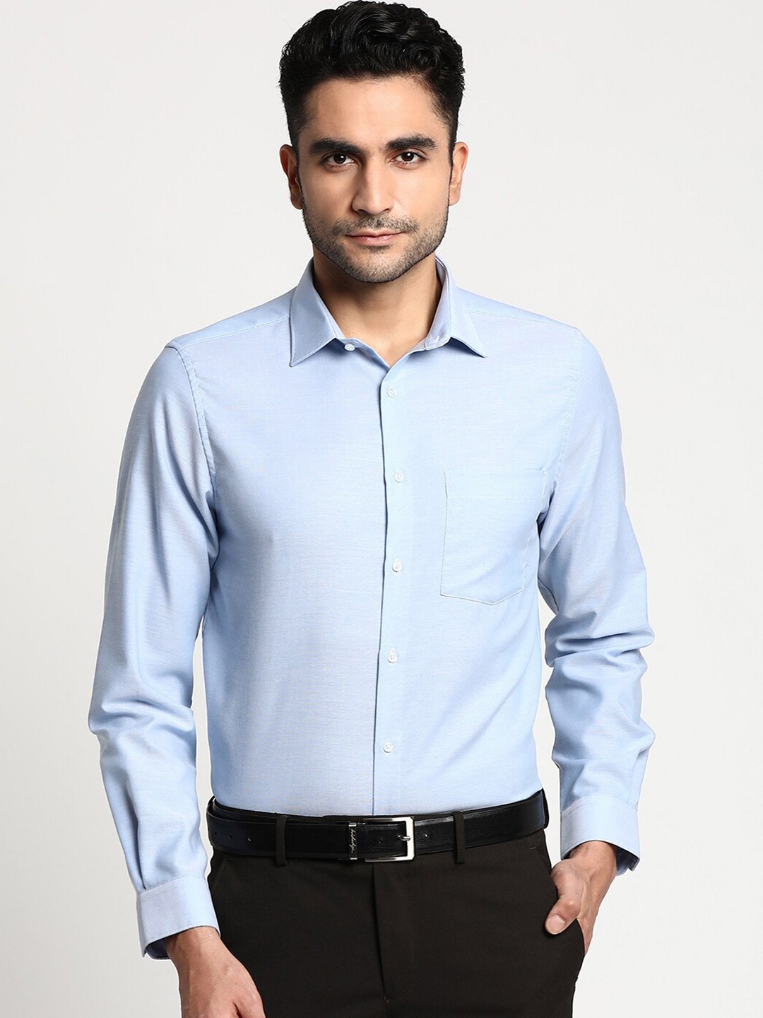 

Turtle Men Blue Slim Fit Formal Shirt