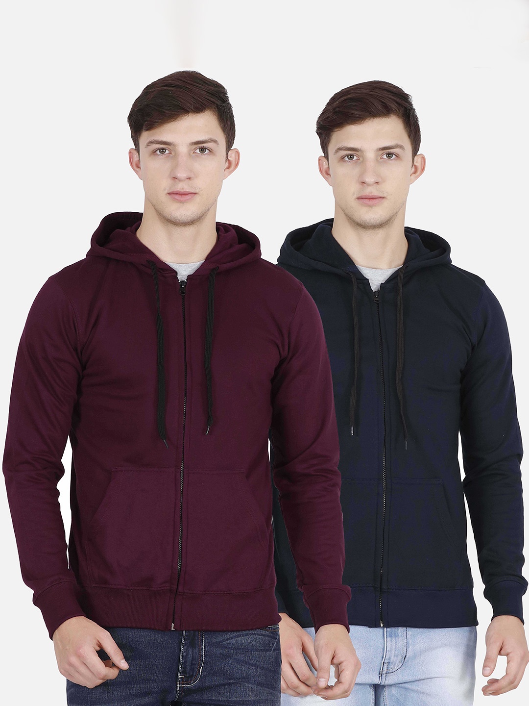 

Fleximaa Men Multicoloured Hooded Sweatshirt, Multi