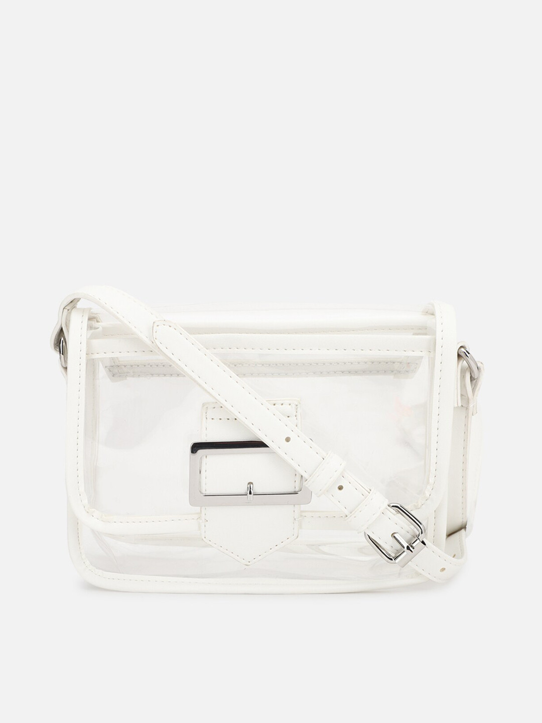 

FOREVER 21Women Transparent PU Structured Sling Bag