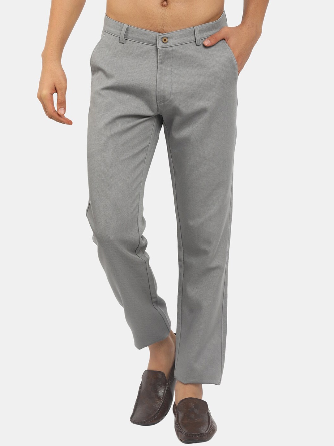 

V-Mart Men Brown Classic Slim Fit casual Chinos Trousers