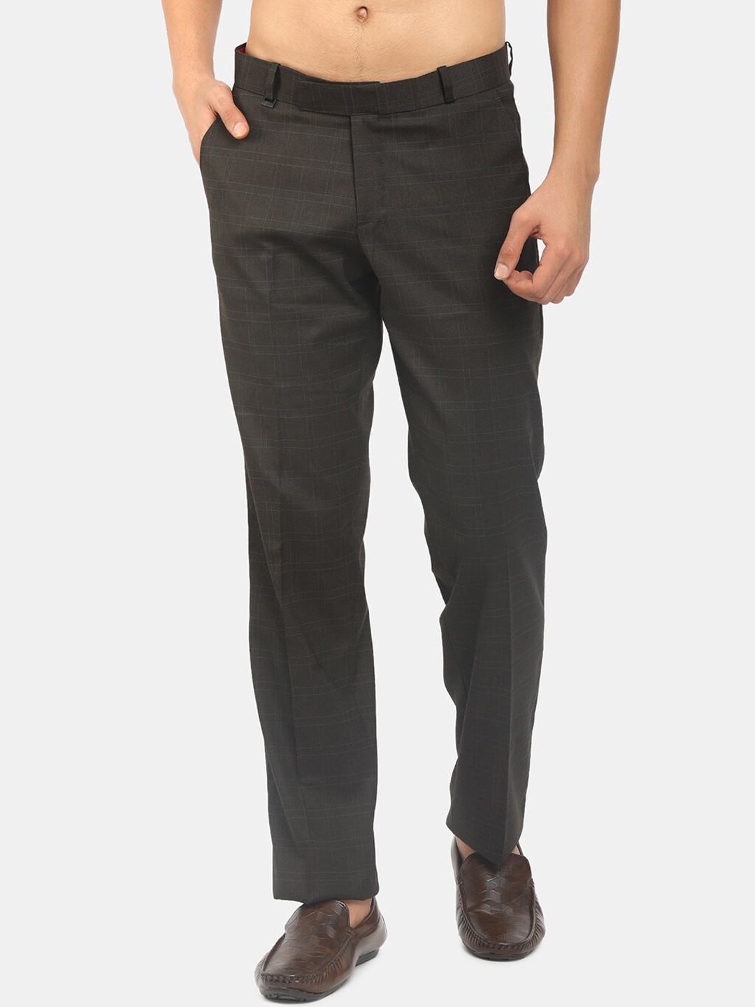 

J White by Vmart Men Brown Classic Formal Trousers