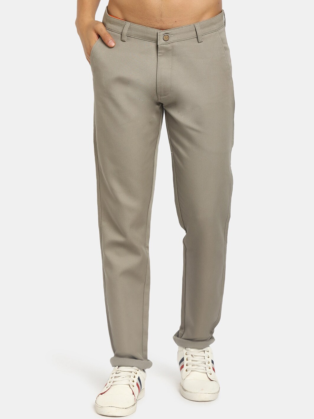

V-Mart Men Beige Classic Slim Fit Trousers