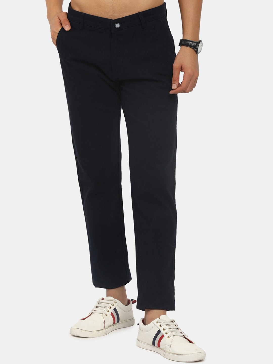 

V-Mart Men Blue Classic Slim Fit Chinos Trousers