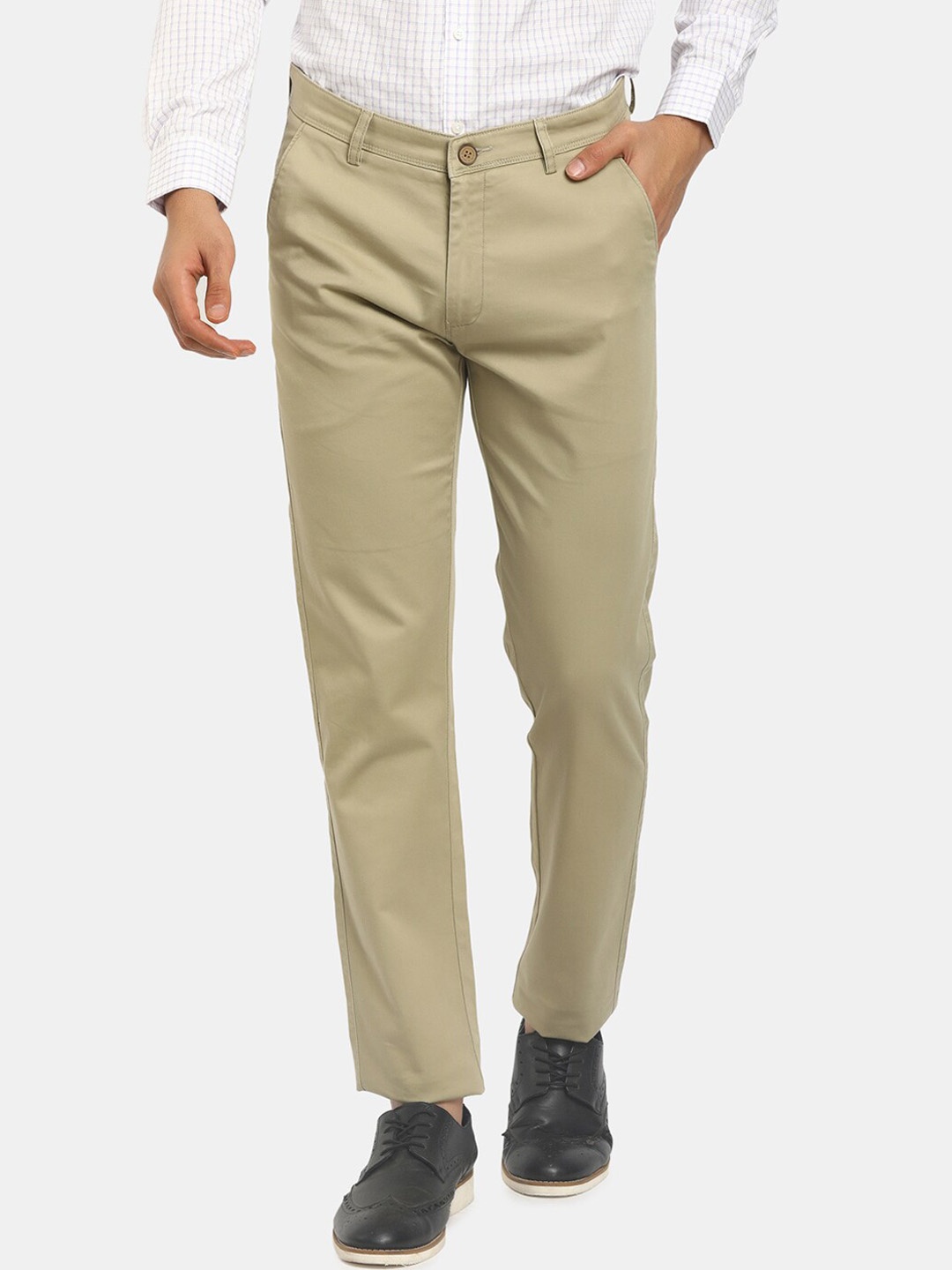 

V-Mart Men Beige Classic Slim Fit Chinos Trousers
