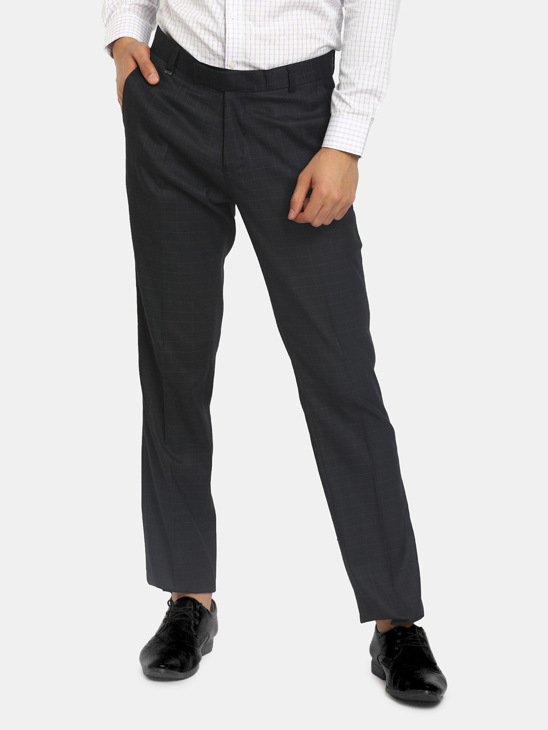 

J White by Vmart Men Blue Classic Slim Fit Trousers