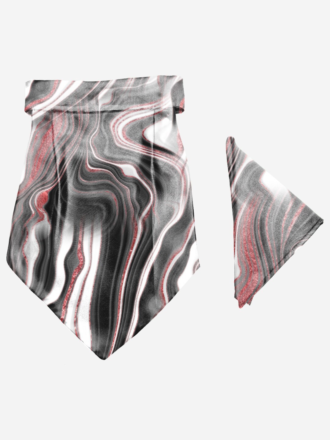 

Blacksmith Men Pink & Grey Printed Broad Tie