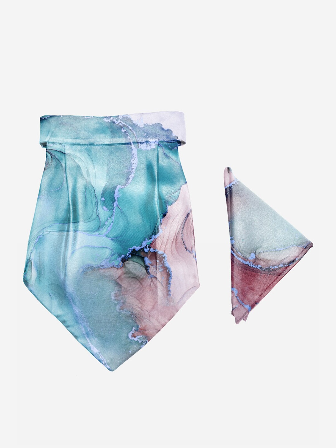 

Blacksmith Men Blue & Pink Printed Broad Tie