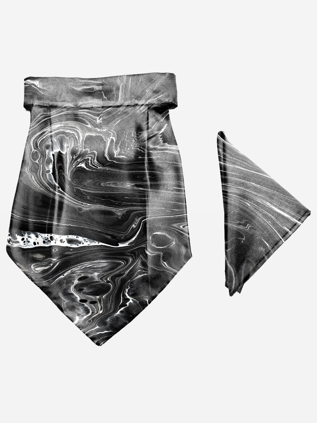 

Blacksmith Men Black & Grey Printed Broad Tie