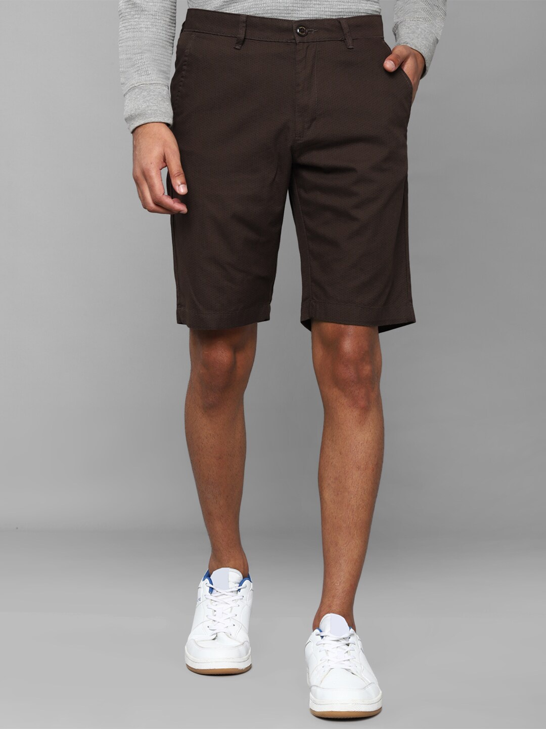 

Allen Solly Men Solid Brown Shorts