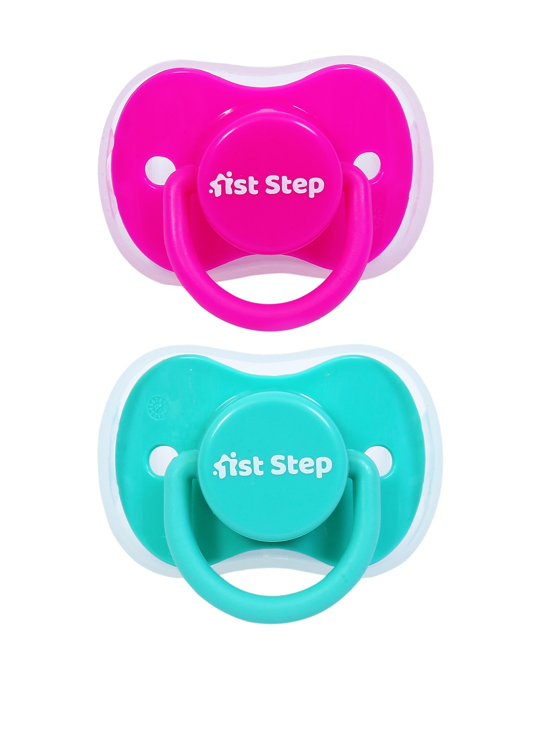 

1st Step Kids Set of 2 BPA-Free Ultra-Soft Pacifiers - Pink & Green