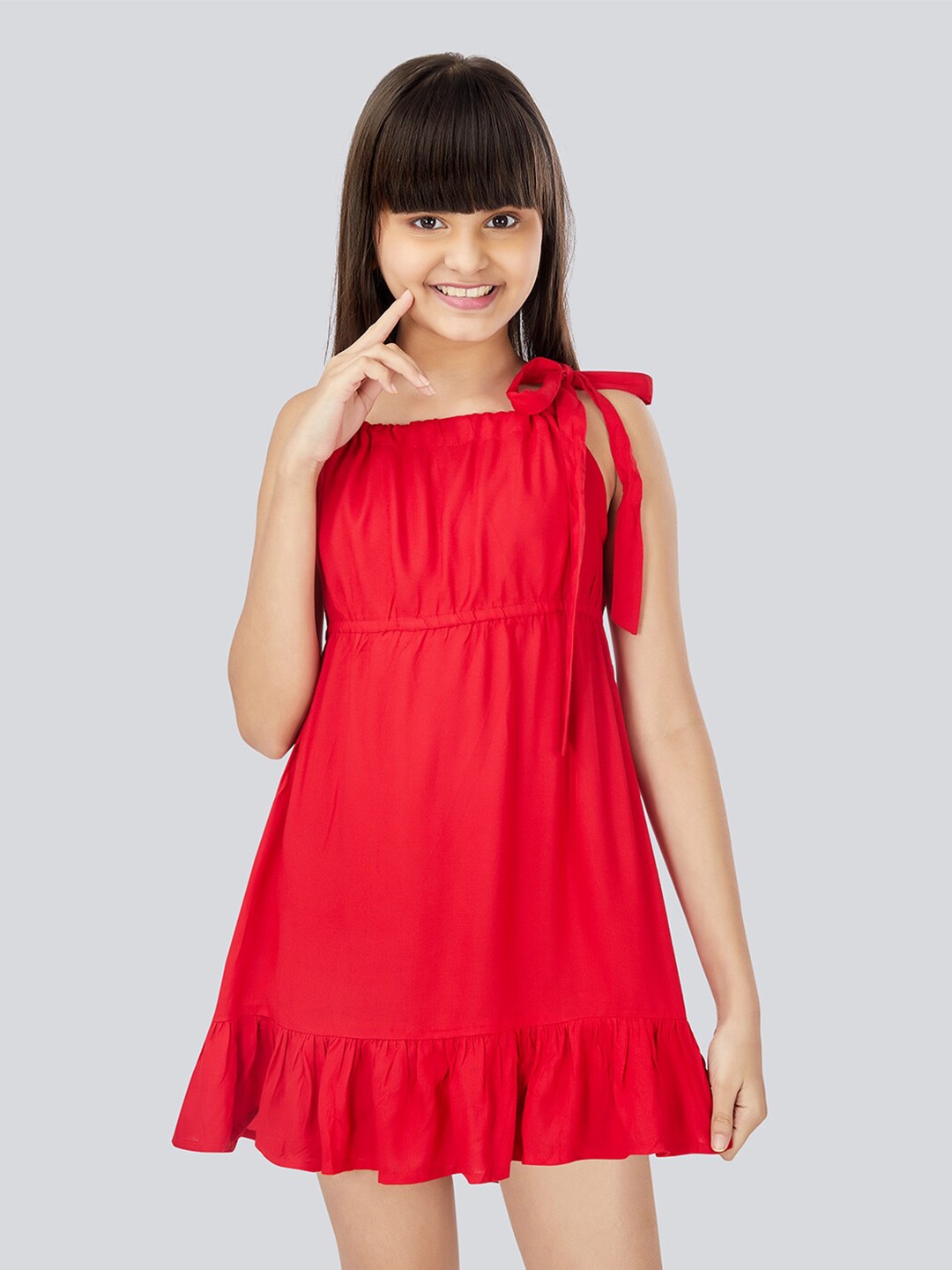 

Olele Red One Shoulder Mini Dress