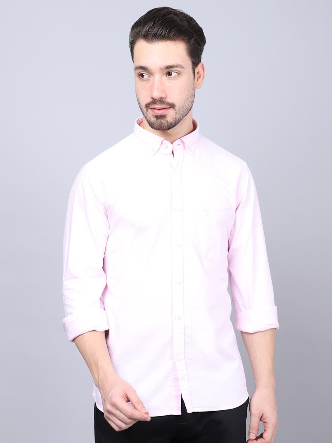

Cantabil Men Pink Casual Shirt