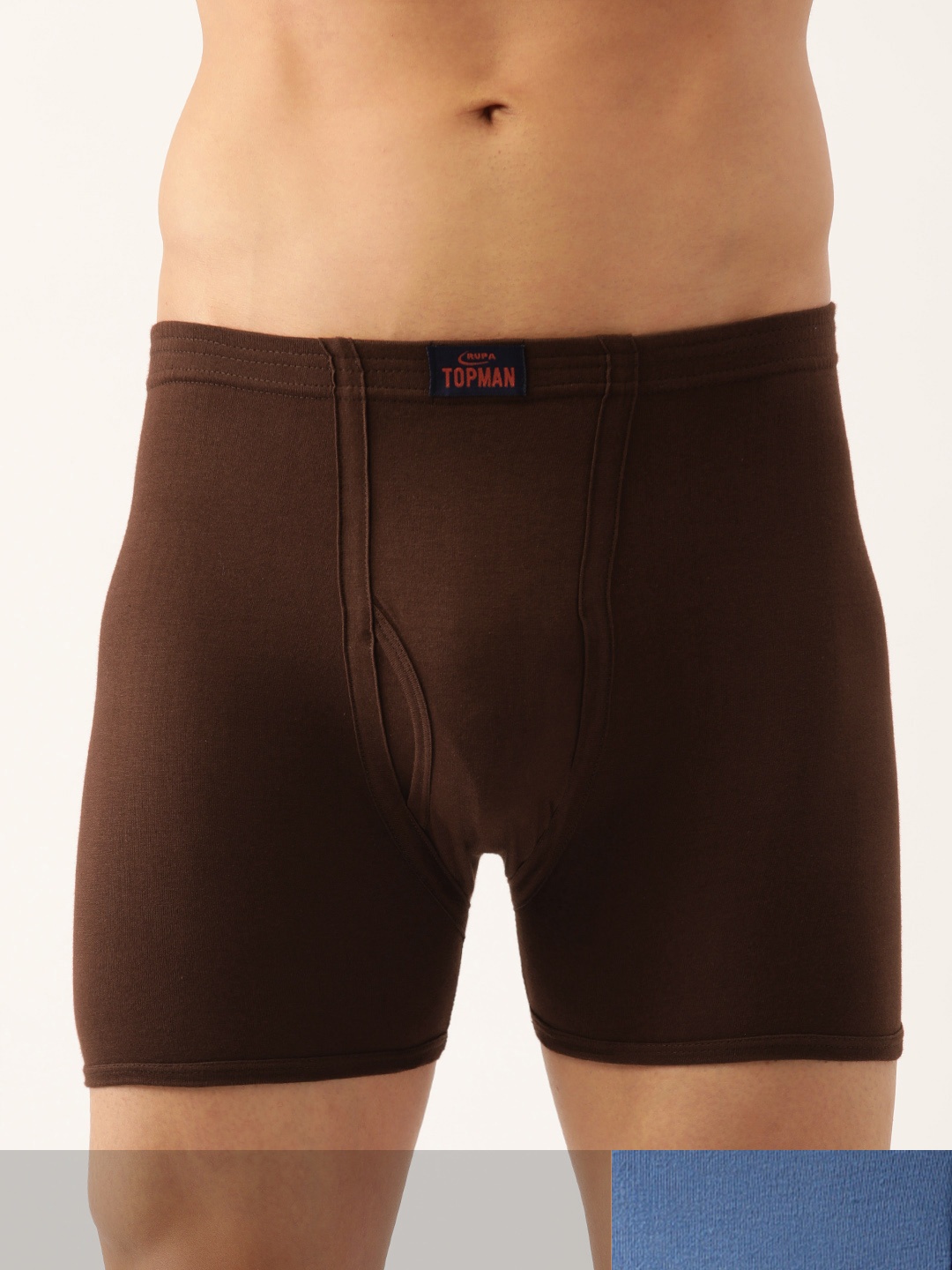 

Rupa Men Pack of 2 Solid Cotton Trunks, Blue