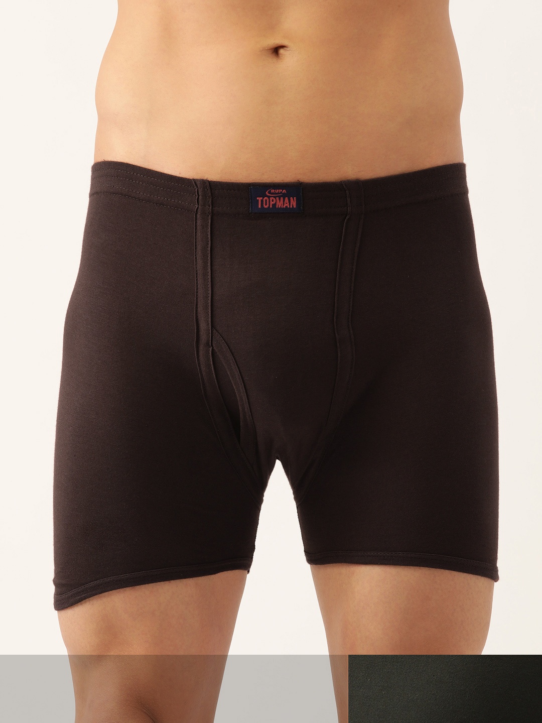 

Rupa Men Set of 2 Olive Green & Maroon Solid Cotton Trunks