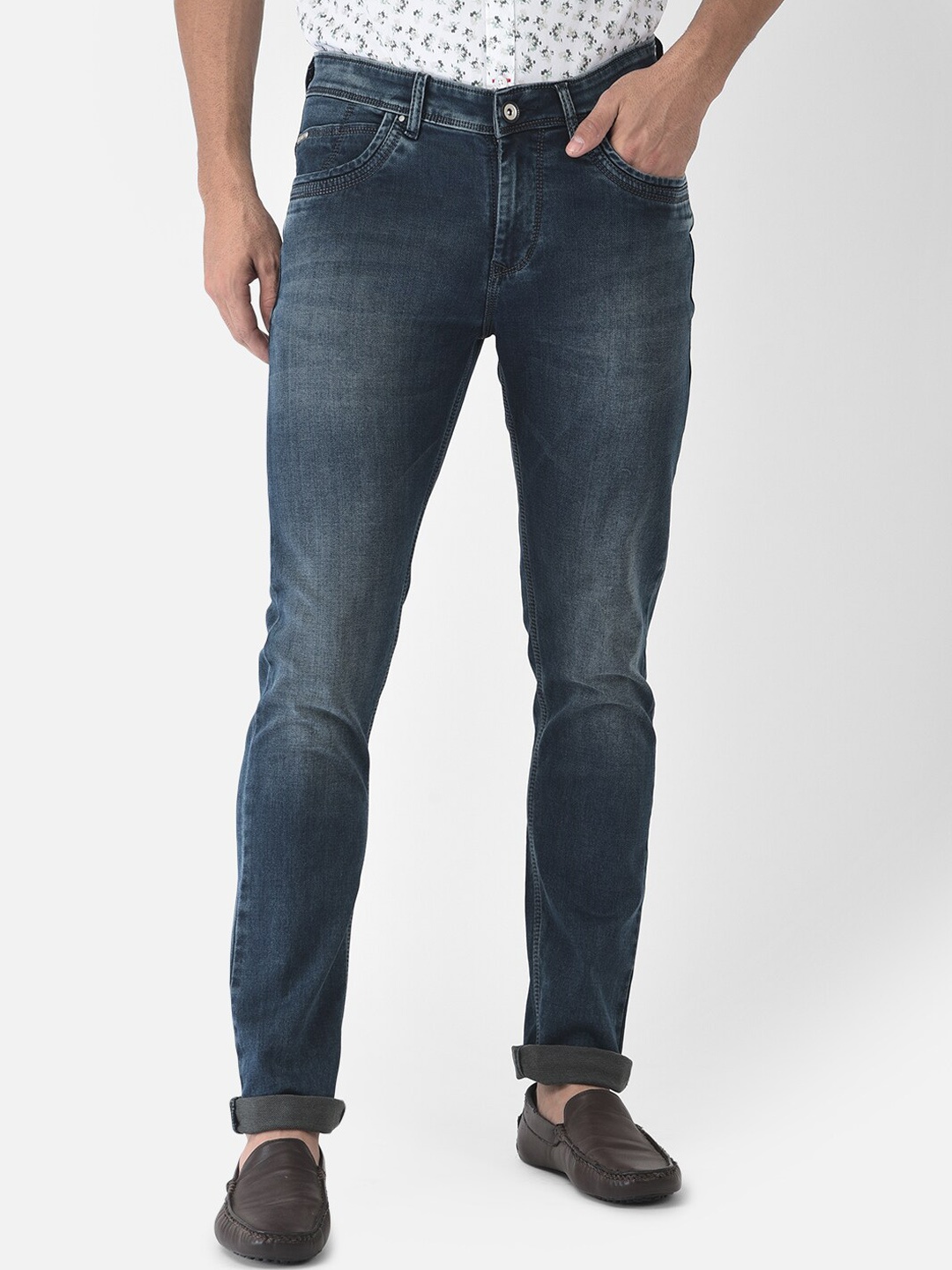

Crimsoune Club Men Blue Urban Slim Fit Light Fade Stretchable Jeans