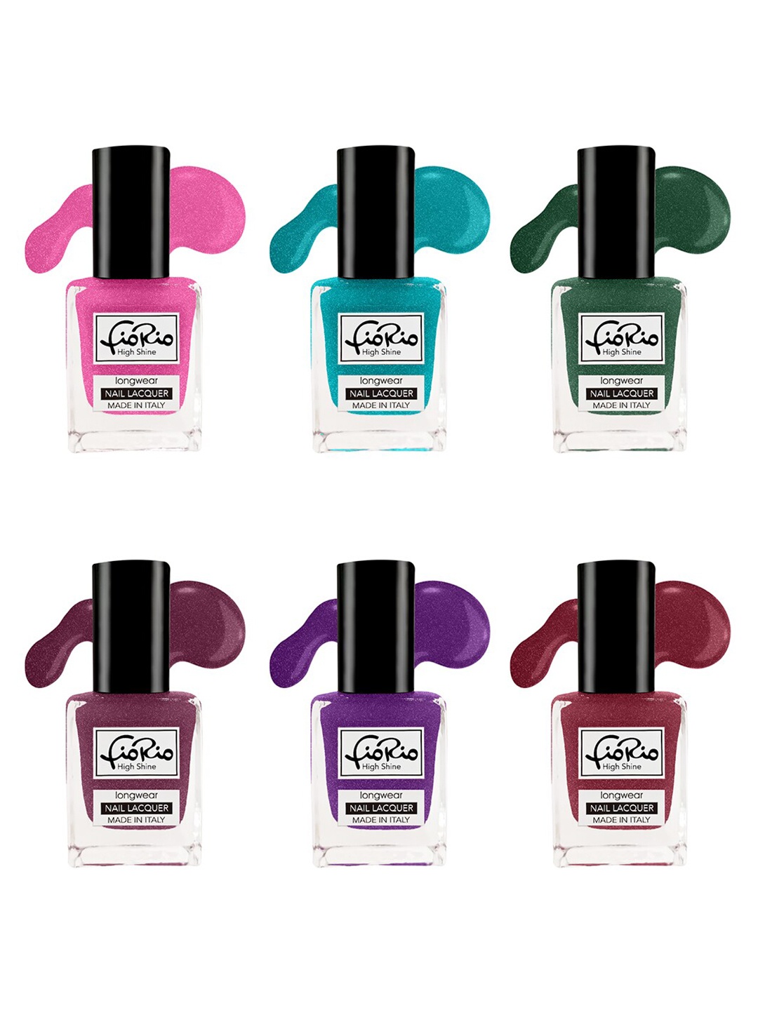 

Fiorio Women Set of 6 High Shine Long Lasting Nail Polish- 66ml, Na