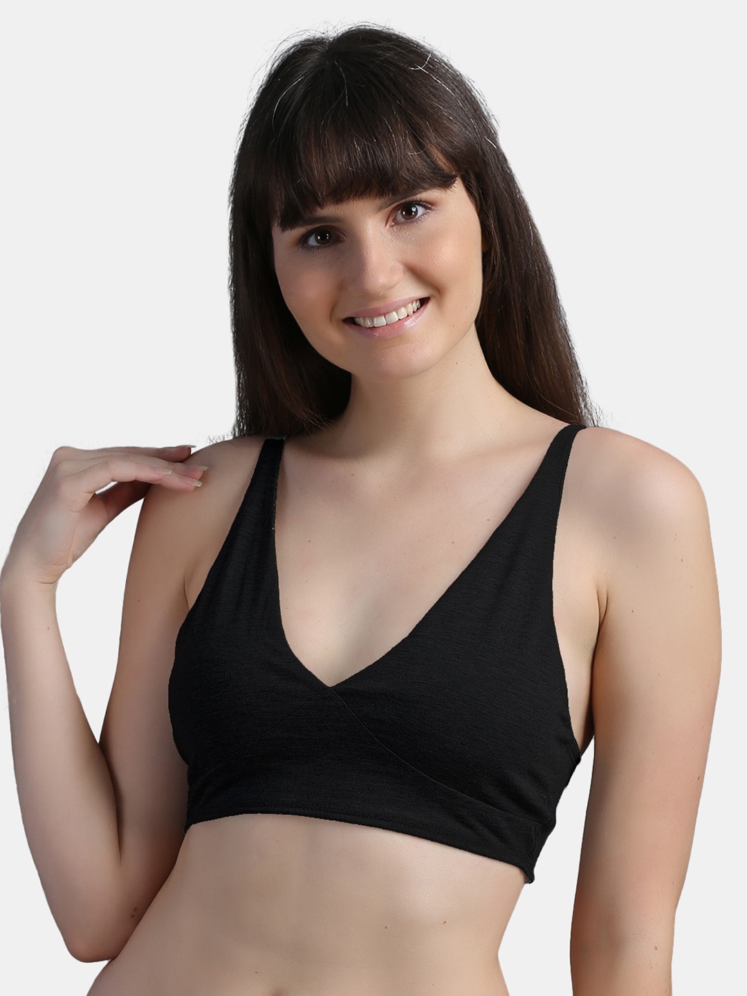 

N-Gal Women Black Non Padded Bralette Bra