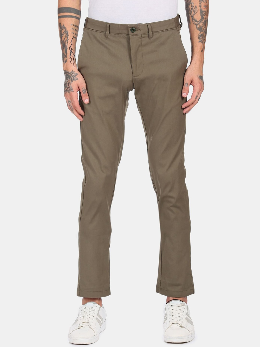 

Arrow Sport Men Olive Green Trousers