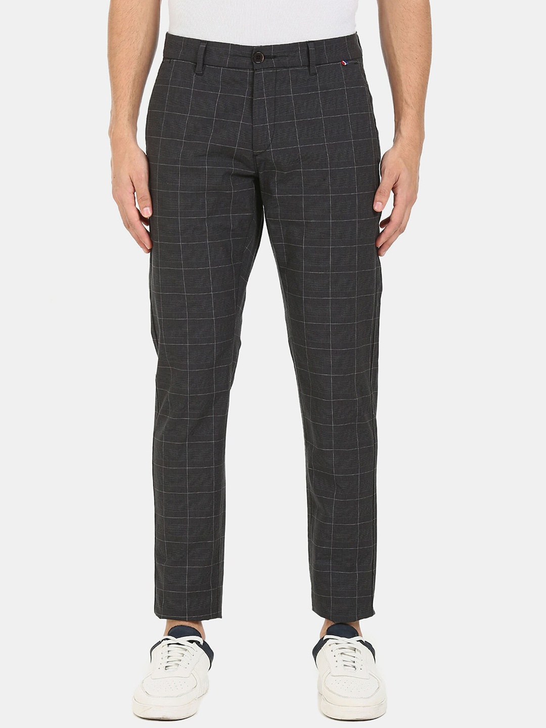 

U.S. Polo Assn. Men Grey Checked Trousers