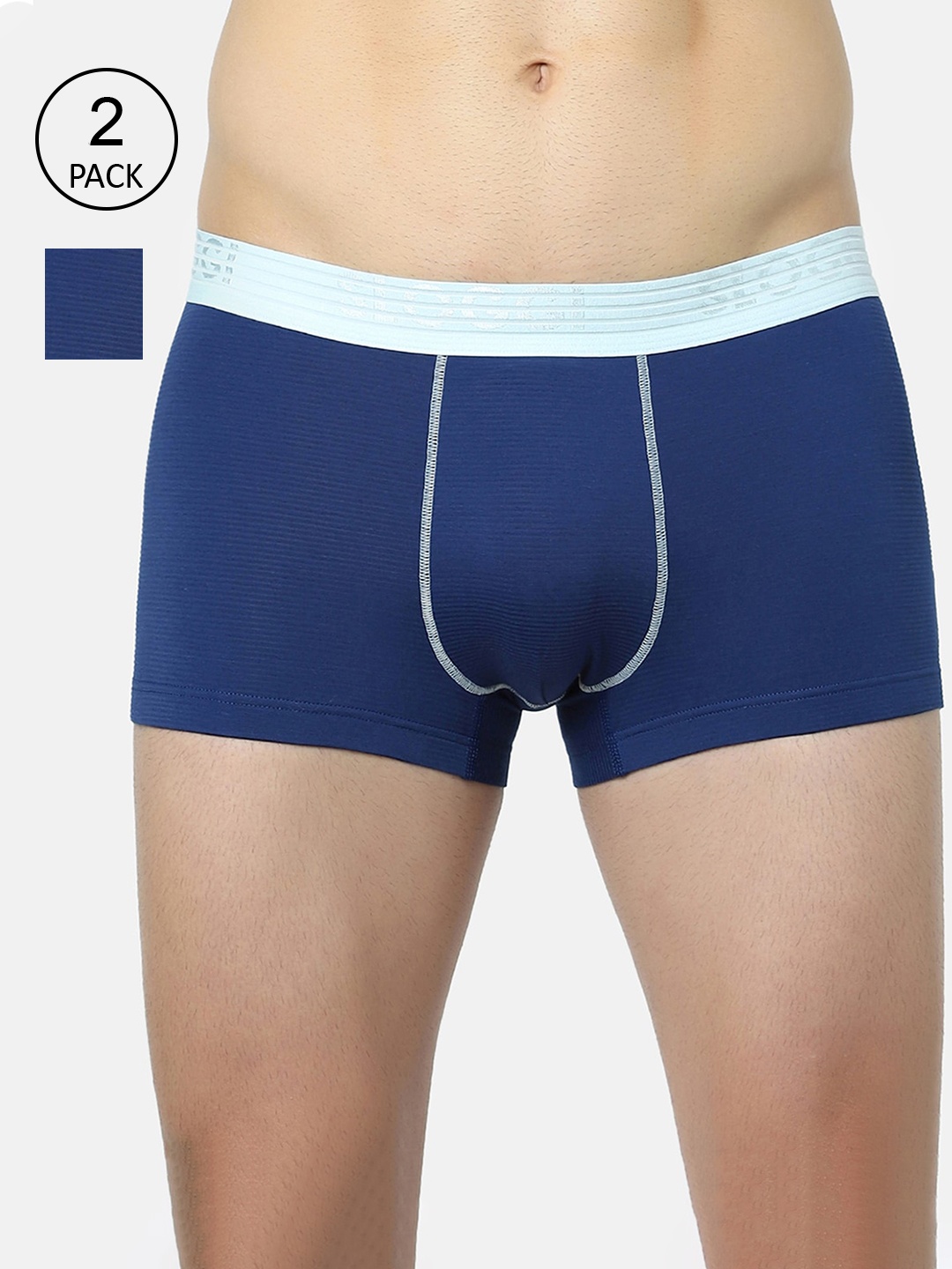 

Sloggi Men Pack Of 2Blue Solid Trunk- 10212107 5Y, Navy blue