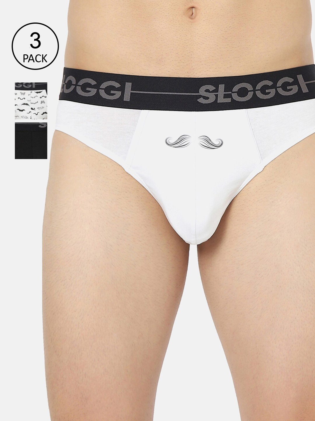 

Sloggi Men Pack of 3 Briefs, Grey
