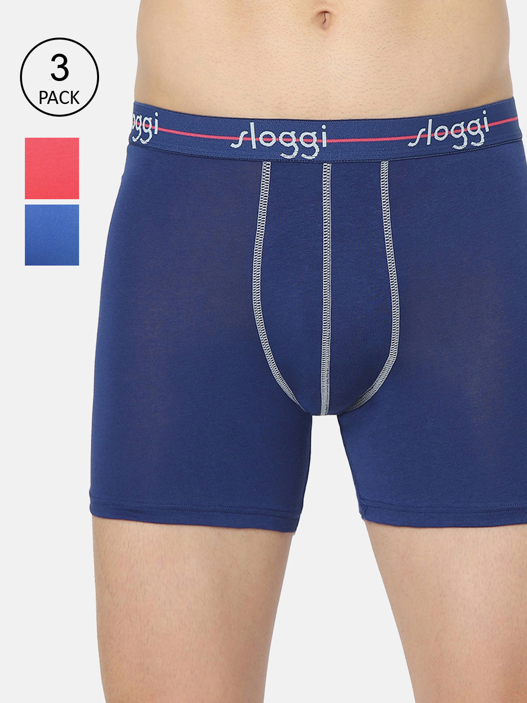 

Sloggi Men's Pack Of 2 Solid Trunk, Red