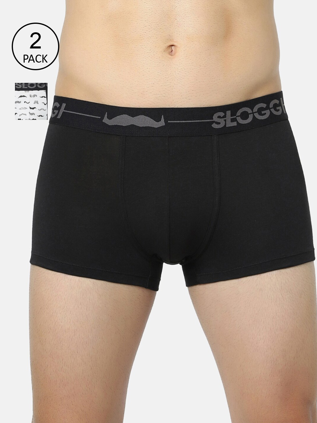 

Sloggi Men Pack of 2 Printed Trunk, White