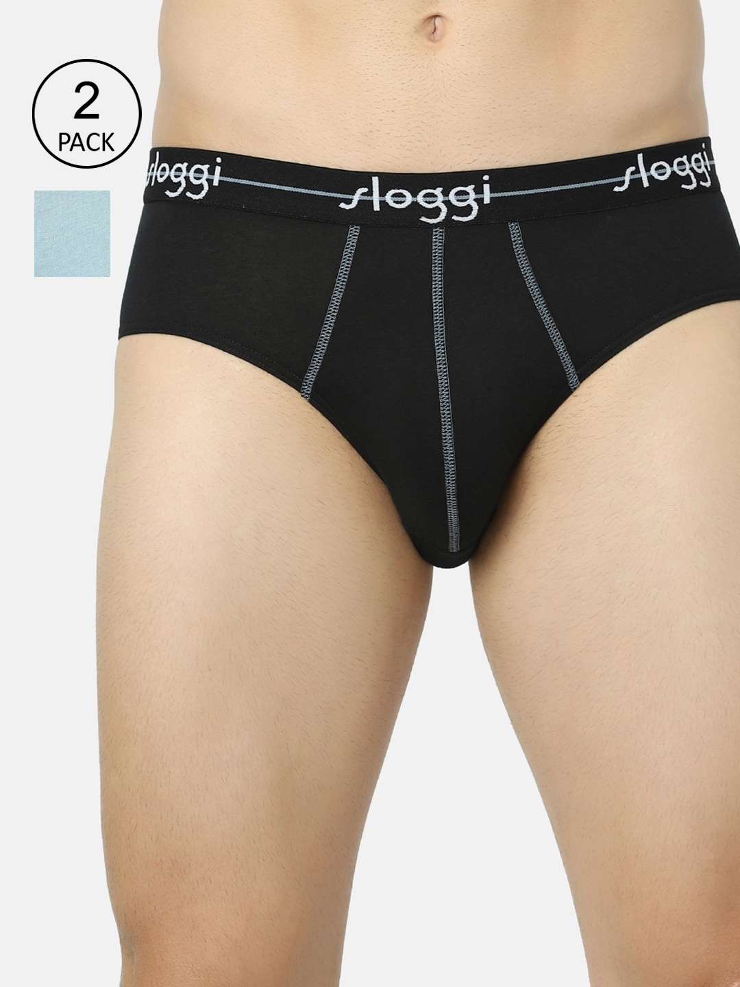 

Sloggi Men Pack Of 2 Printed Deo-Soft Trunks, Multi