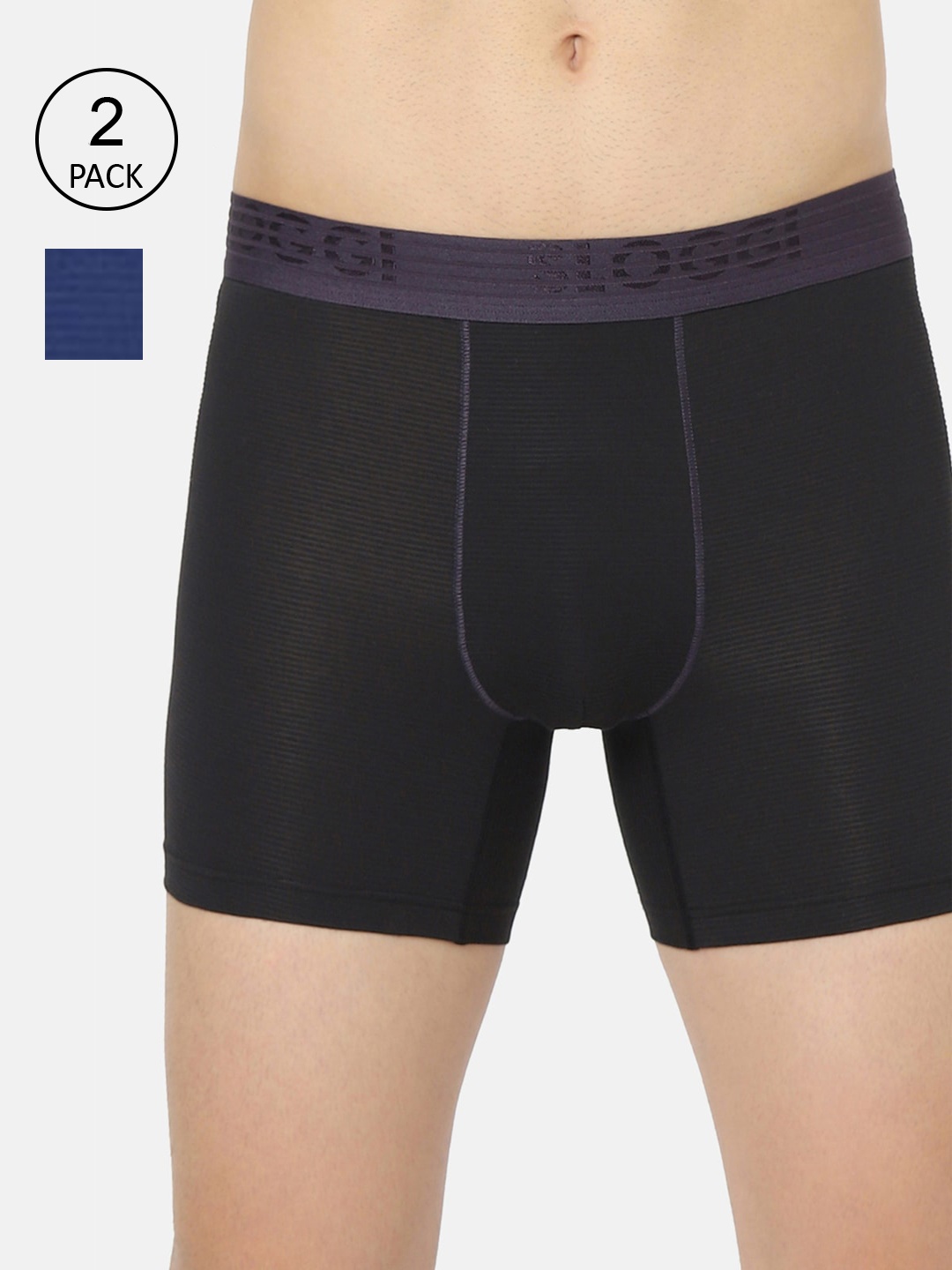 

Sloggi Men Pack Of 2 Blue & Black Solid Trunk 10212144 B9