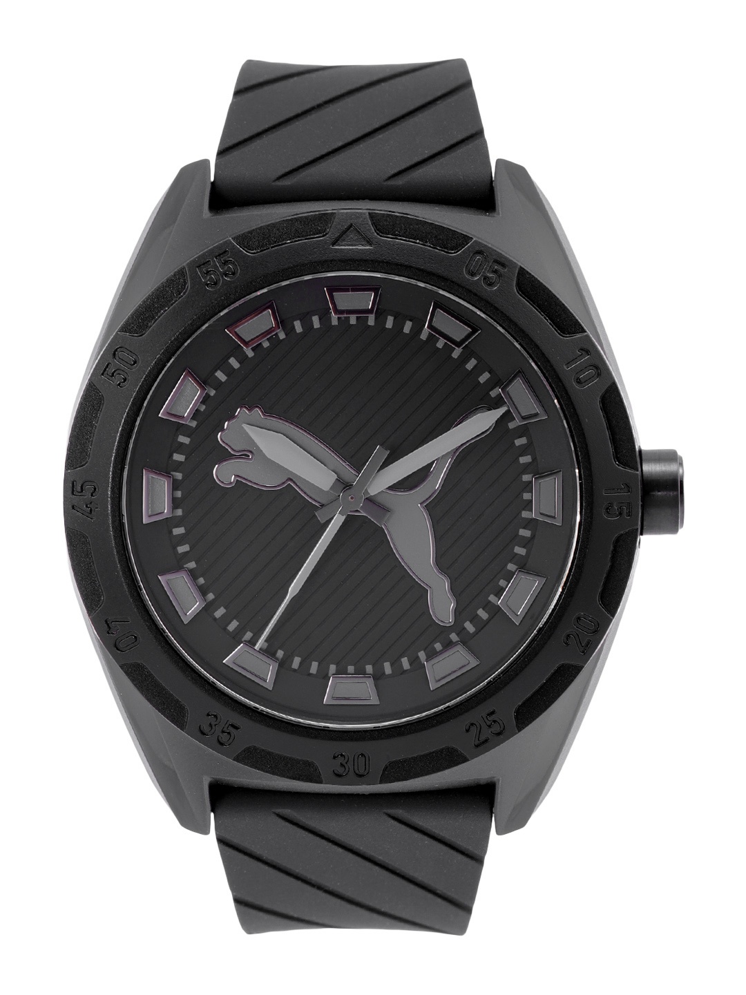 

Puma Men Black Patterned Dial & Straps Street Analogue Watch P5088