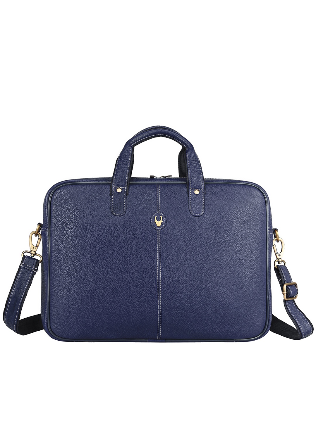 

WildHorn Men Blue Leather Laptop Bag