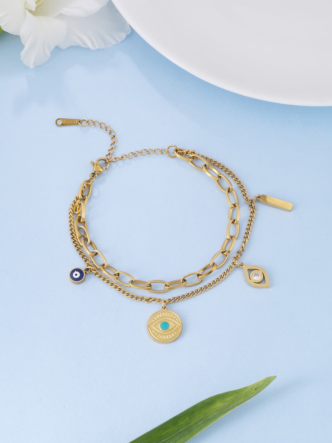 

kashwini Women Gold Plated Layer Bracelet