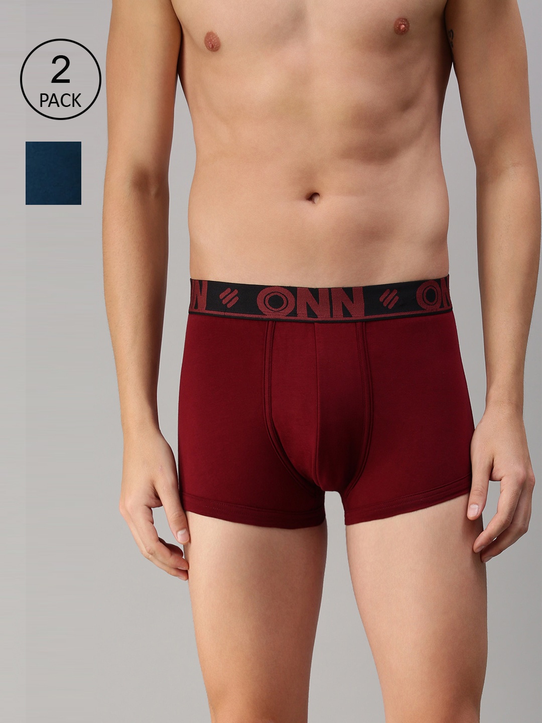 

ONN Men Pack Of 2 Solid Trunks ONN_273_SBLU_WN_2PC, Blue