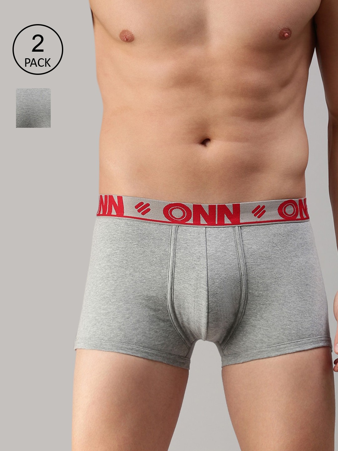 

ONN Set Of 2 Grey Solid Trunk ONN_273_GM_3PC, Grey melange