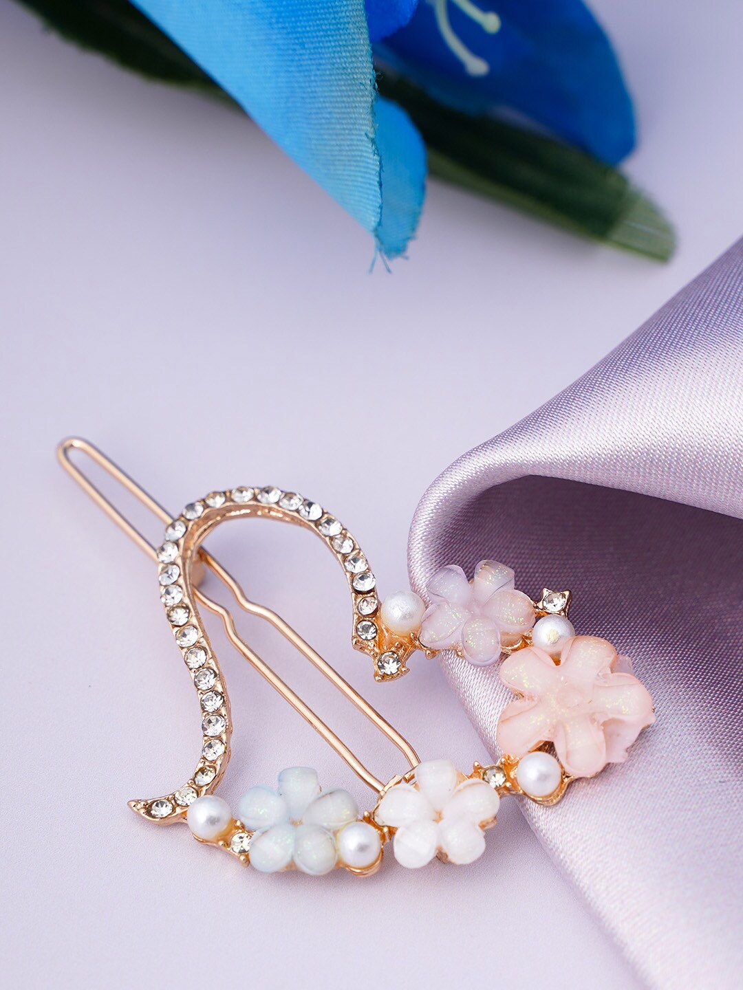 

Emmie Women Pink & White Embellished Bobby Pins