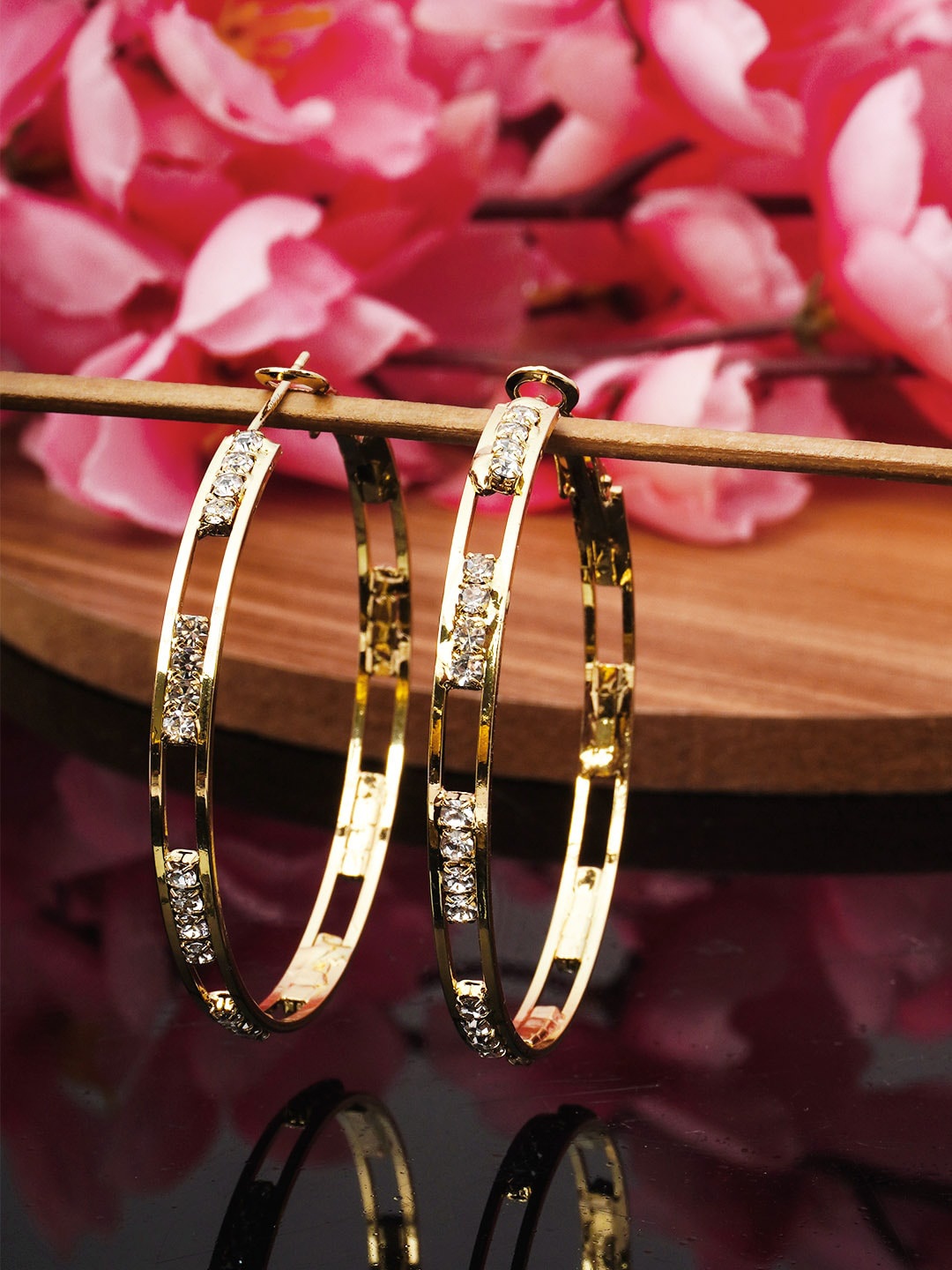 

Emmie Gold-Toned Circular Hoop Earrings
