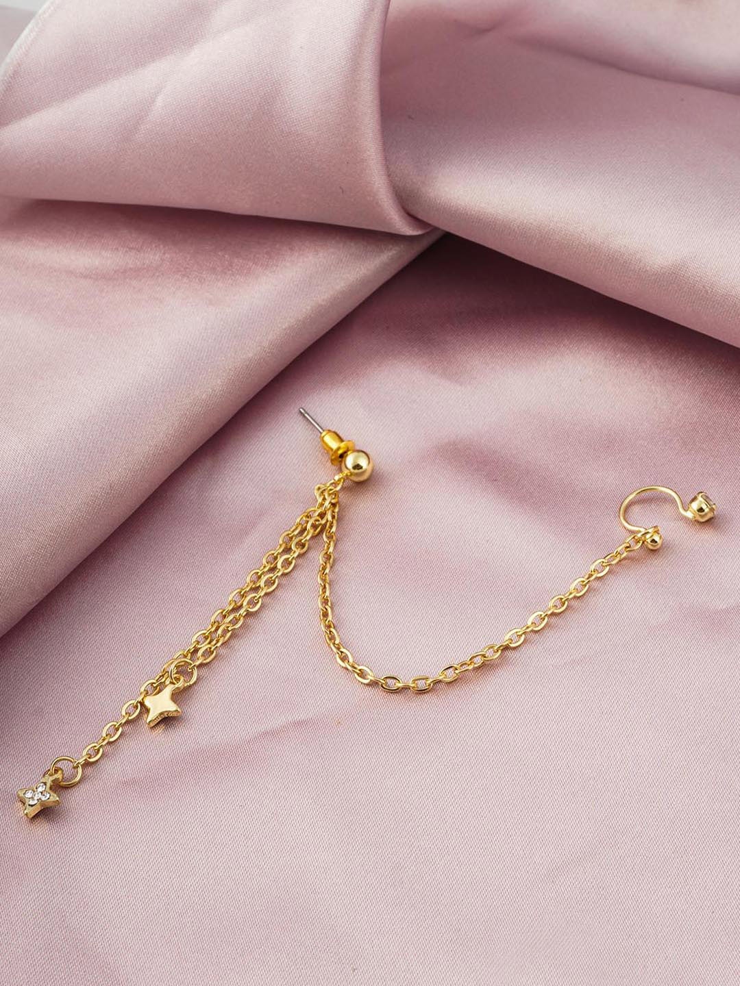 

Emmie Gold-Toned Classic Half Hoop Chain Ear Cuff