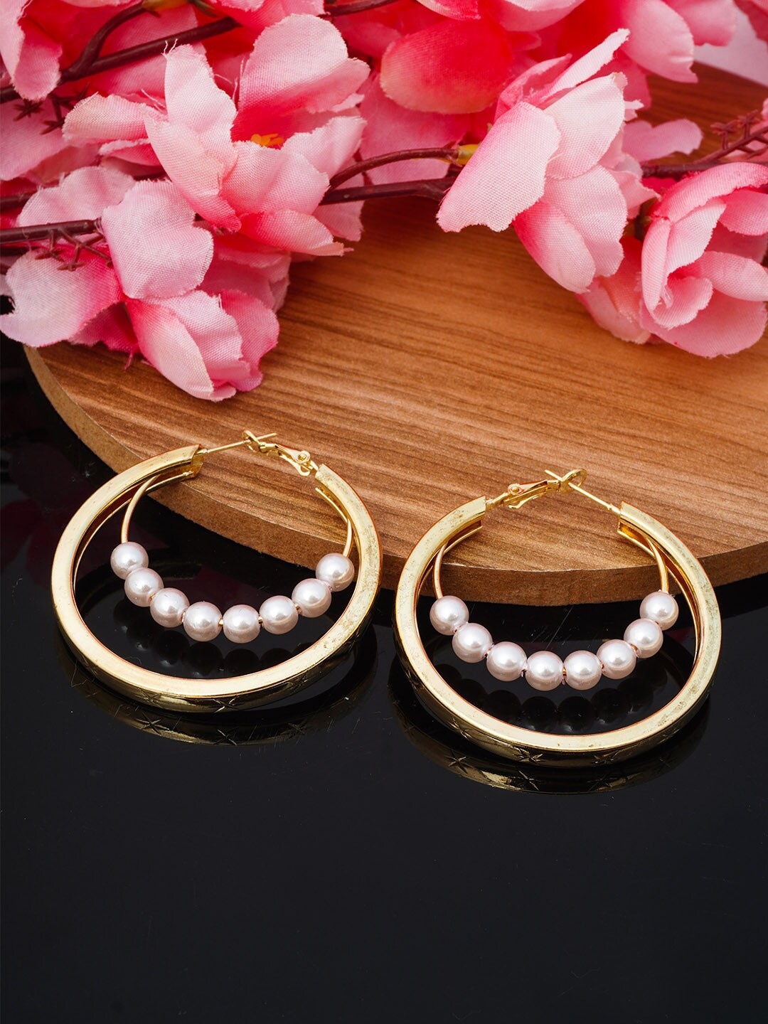 

Emmie Gold-Toned Circular Hoop Earrings