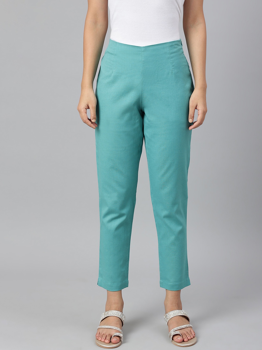 

W Women Blue Slim Fit Trousers